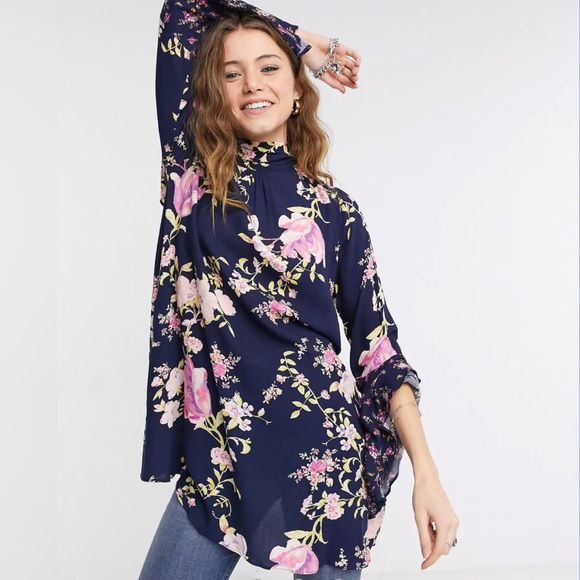 Free People Tate Floral Tunic Top - Picture 3 of 6